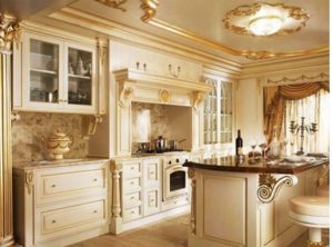 طراحی آشپزخانه به وسیله دکوراسیون داخلی کلاسیک